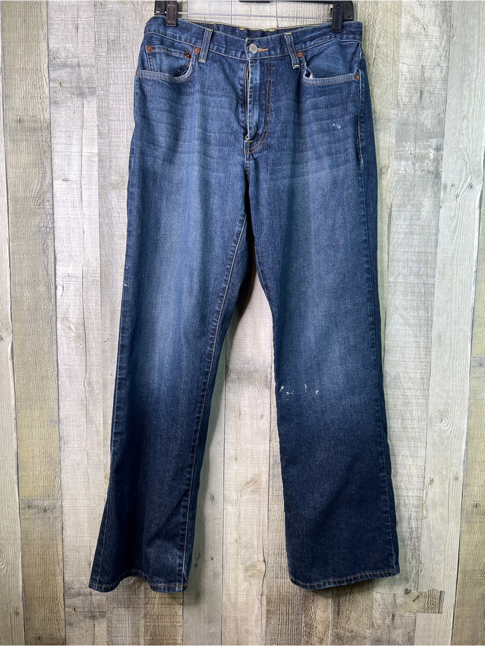 Lucky Brand Dungarees Size 32x32 Flawed with Paint Spots Good Work Jeans